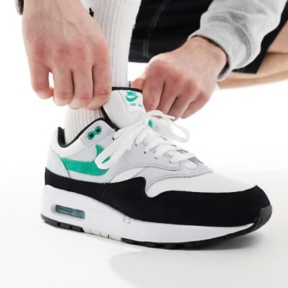 Nike Other - Nike Air Max I Sneakers White, Black and Green Size 9.5